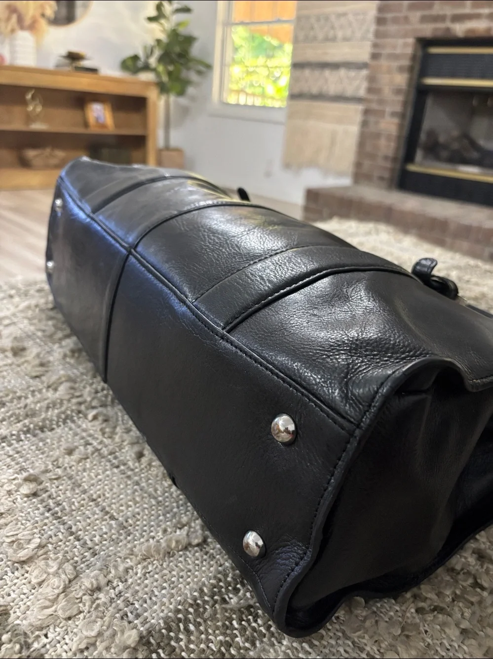 WILSONS LEATHER Laptop/Briefcase Bag Black‎ Strap/Handle